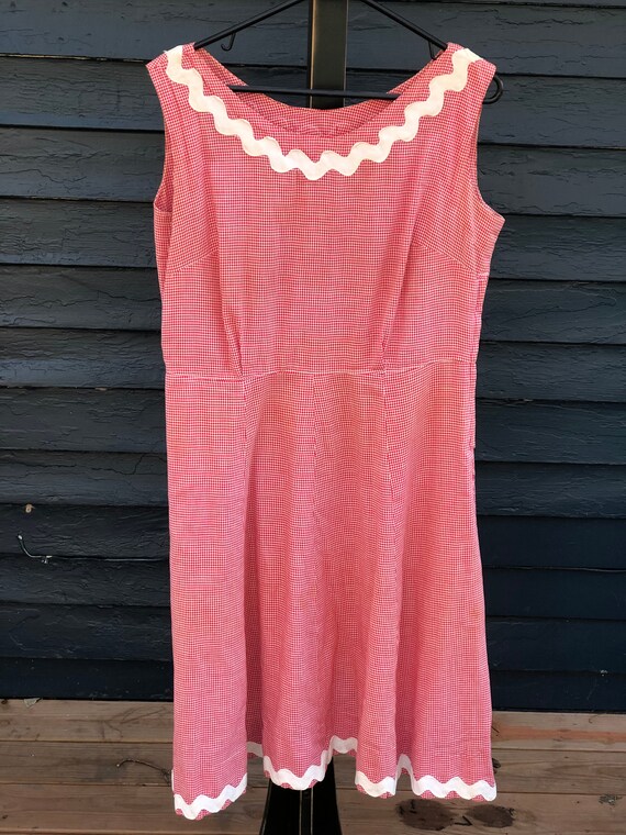 red gingham sundress
