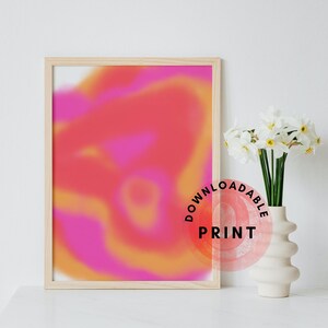 Instant Download Digital Art Print, Bold Abstract Design with Bright Red and Pink Hues, Perfect for Home Decor or Office Wall Art!!