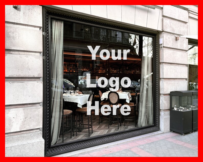 Logo Sign Display Store Window Business Logo Store Front Window Decal - Custom Business Logo Vinyl ...