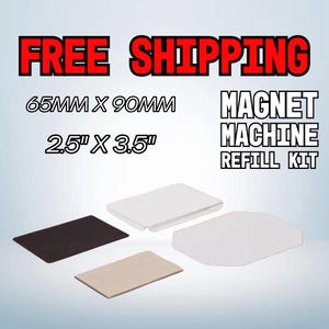 65 mm x 90 mm Rechteckmagnet Nachfüllset - Benutzerdefinierte Kühlschrankmagnet mit Acryl- oder Kartonrückseite