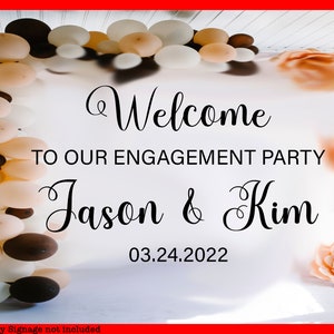 Engagement Party Decal for Sign Making Vinyl Decal for Engagement Mirror Chalkboard or Plexiglass Modern Decal for Welcome Sign DIY