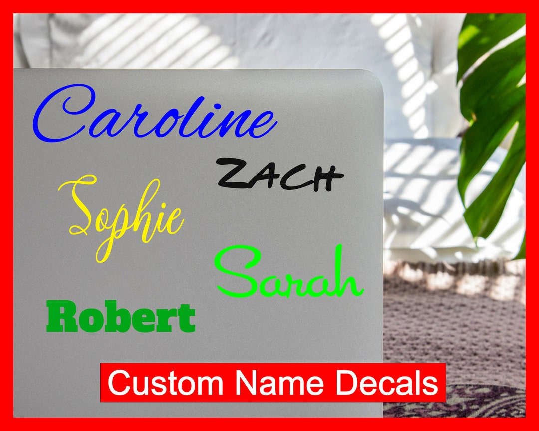 Laptop Stickers | Laptop Decal | Computer Decal | Name Laptop Decal ...