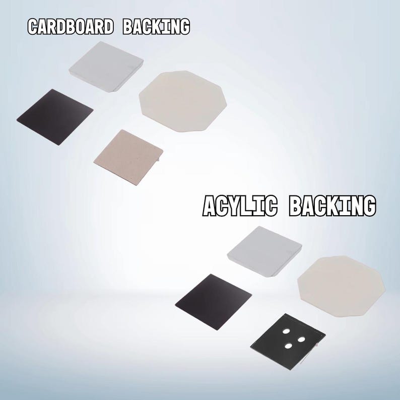 2" x 2" / 50 mm x 50 mm vierkante magneetnavulset - aangepaste koelkastmagneetbenodigdheden met acryl of kartonnen achterkant afbeelding 4