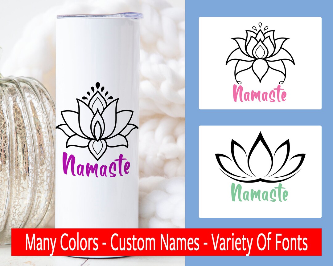Lotus Flower Name Decal Vinyl Decal Floral Flower Name Border Decal