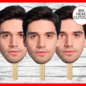 Customized Face on a Stick Props for Parties, Events & Celebrations. Get personalized BIG Photo Face Sticks, Bachelorette Prop Sticks