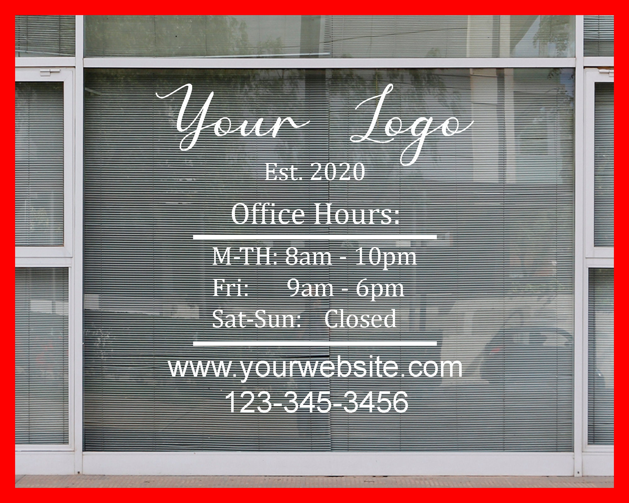 Custom Business Sign Decal / 10 Year Outdoor Rating / Your Company Logo ...