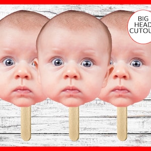 Customized Face on a Stick Props: Perfect for Bachelorette Parties, Big Photo Displays, and Personalized Decorations