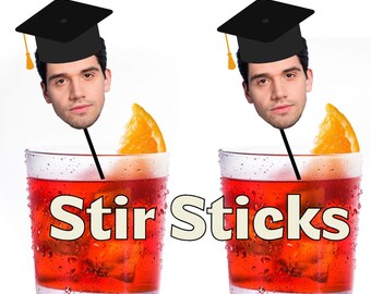 Personalized Class of 2025 Swizzle Sticks – Custom Drink Stirrers for Graduation Parties, College Celebration Decor, Graduation Bar