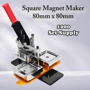 Aimant carré 3 x 3 po. Aimant pour réfrigérateur - Ensemble complet avec presse machine, presse carrée, 1 000 jeux d&#39;aimants, modèles et instructions d&#39;utilisation