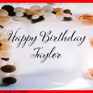 Happy Birthday Aufkleber für Plexiglas Schild Geburtstagsaufkleber für Ballonbogen Party Deko Event Vinyl Decal für Geburtstagsparty Nur DIY