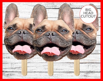 Big Head Cutouts Pet Dog Cat Birthday Party Décor Fat Head Face Cutout Bachelorette Welcome Home Face Fan Funny Party Favors Photo Stick