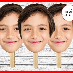 Recortes de cara personalizados en palos: el accesorio de fiesta perfecto para bodas, despedidas de soltero, graduaciones y eventos de fanáticos - Accesorios de cumpleaños para niños