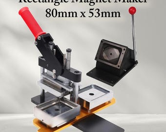 3”x2” Rectangle Magnet & Badge Maker Kit – Professional Magnet Making Equipment with Press Machine, 1000 Magnet Sets, and Templates