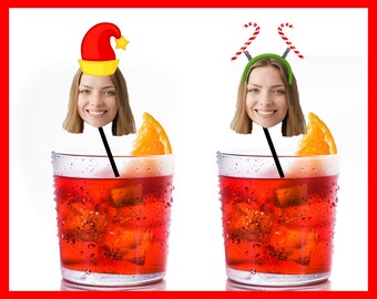 Charming Christmas Party Drink Accessories: Festive Swizzle Sticks, Personalized Holiday Stirrers, Santa Hat Drink Stirs, and More