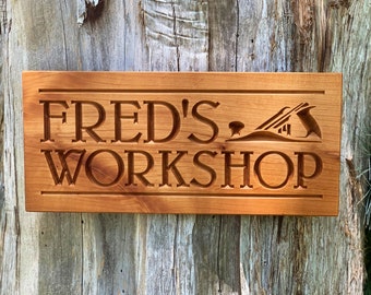 Best Dad Gift Woodworking Gift Custom Woodworking Sign Dad Woodworking Gift HARDWOOD Custom Woodworking Shop Sign Wood Working Sign Workshop