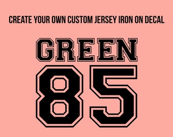30x28 cm Jersey with request name and desired number sticker wall decal