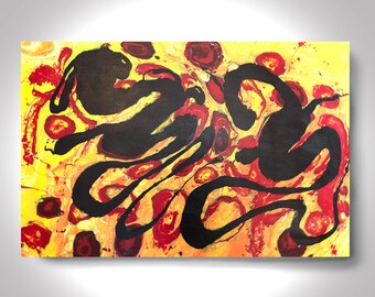 Acrylic Abstract Painting - 36 x 24  Canvas Painting, Wall Painting, Home Decor, Art by Brian Hill