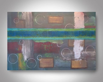 Acrylic Abstract Painting  36 x 24, Wall painting, Canvas Art, Modern Art,  Brian Hill, Home Decor