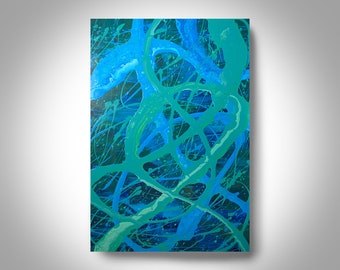 Acrylic Abstract Painting - 36 x 24 Painting , Canvas Painting, Wall Painting, Modern Art,  Art by Brian Hill