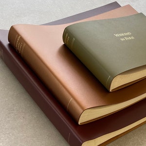 Create a Meaningful Keepsake – Hand bound Photo Albums in Recycled Leather with Tie Closure, 28 Colours, 3 Size Options