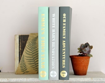 Craft Your Own Story - Recycled Leather Photo Album with Personalised Spine, 28 Colour Options