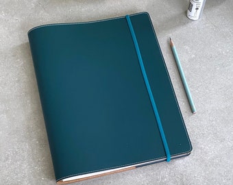 Recycled Leather Cover for A4 Spiral Notebook