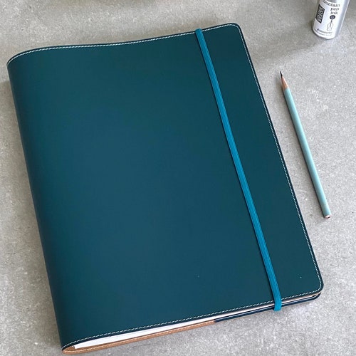 Recycled Leather Cover for A4 Spiral Notebook Add Your Own Etsy UK