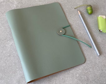 A5 Ring Binder Recycled Leather with Washer and Tie