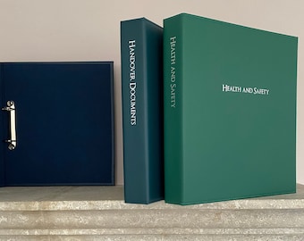 Hardback Ring Binder Recycled Leather Personalised
