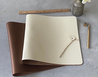 Recycled Leather Ring Binder with washer and tie - In 26 Colours!