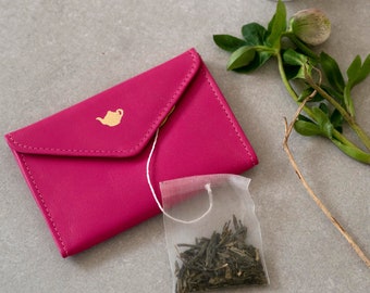 Undercover Leather Tisane Envelope - Silk lined & ideal for travel!