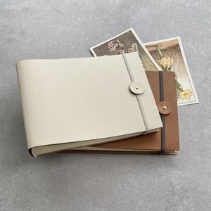 Handmade Photo Album – Recycled Leather, 28 Colour Options, Timeless Memory Book for Any Occasion