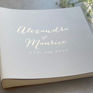 Personalised Wedding Photo Album - Recycled Leather With 28 Colour Options