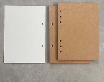 Recycled Leather Card Dividers: A4 A5 Self-Adhesive Tabs