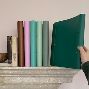 Recycled Leather Ring Binder Folder In 26 Colours A4/US Letter Paper image 3