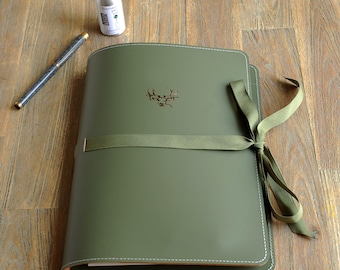 Writing Set Embossed Stag Recycled Leather
