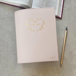 Elegance in Every Shade: Handmade and Personalized Recycled Leather Bible Cover - 25 Color Options