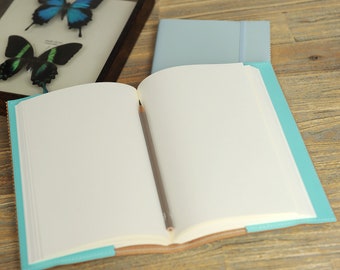 A5 Refillable Notebook Recycled Leather Crimped Edges