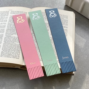 Marque-page personnalisé en cuir d'ours