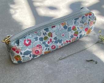 Liberty Make up pencil case with personalised initials