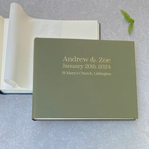 Personalised Large Photo Album – Luxe Hardback Recycled Leather, Custom Keepsake, Wedding or Anniversary Gift