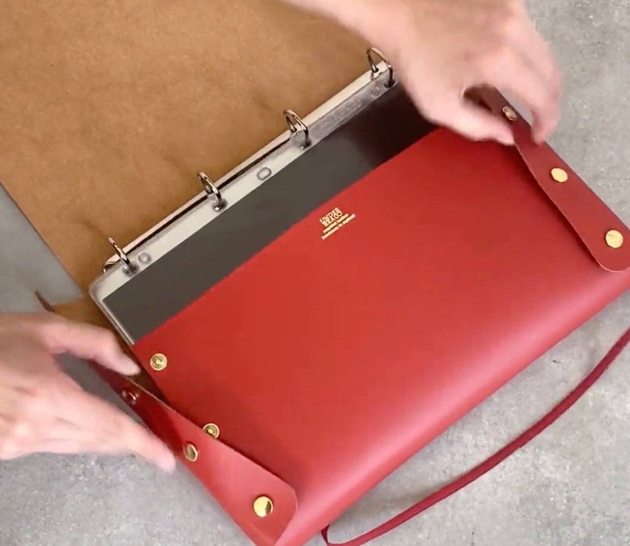 A4 Presentation Folder Ring Binder Recycled Leather Etsy UK