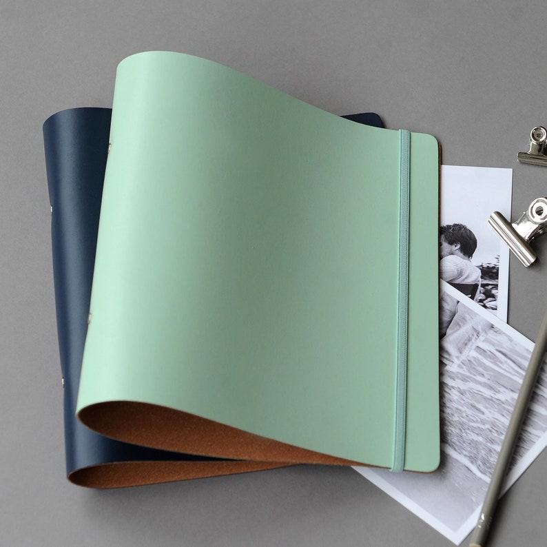 Recycled Leather Ring Binder Folder In 26 Colours A4/US Letter Paper image 1