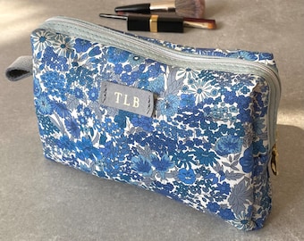 Liberty Print Washbag with Initials