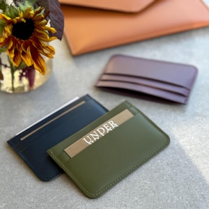 Porta carte di credito/da viaggio personalizzato in pelle riciclata