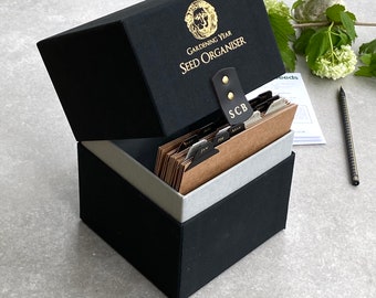Personalisiertes Gartenjahr Seed Box Organizer für begeisterte Gärtner