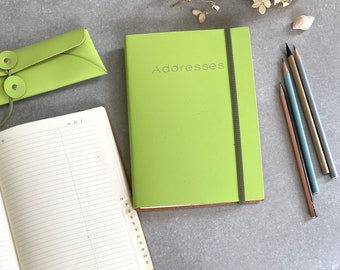 Recycled Leather Address Book Choice of 30 Colours