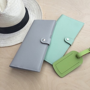 Porte-documents de voyage personnalisé en cuir recyclé