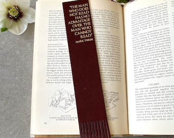 Leather Bookmark Personalised Quote-Horizontal Layout