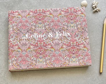 Liberty Fabric Cotton Guest Book - Option to Personalise